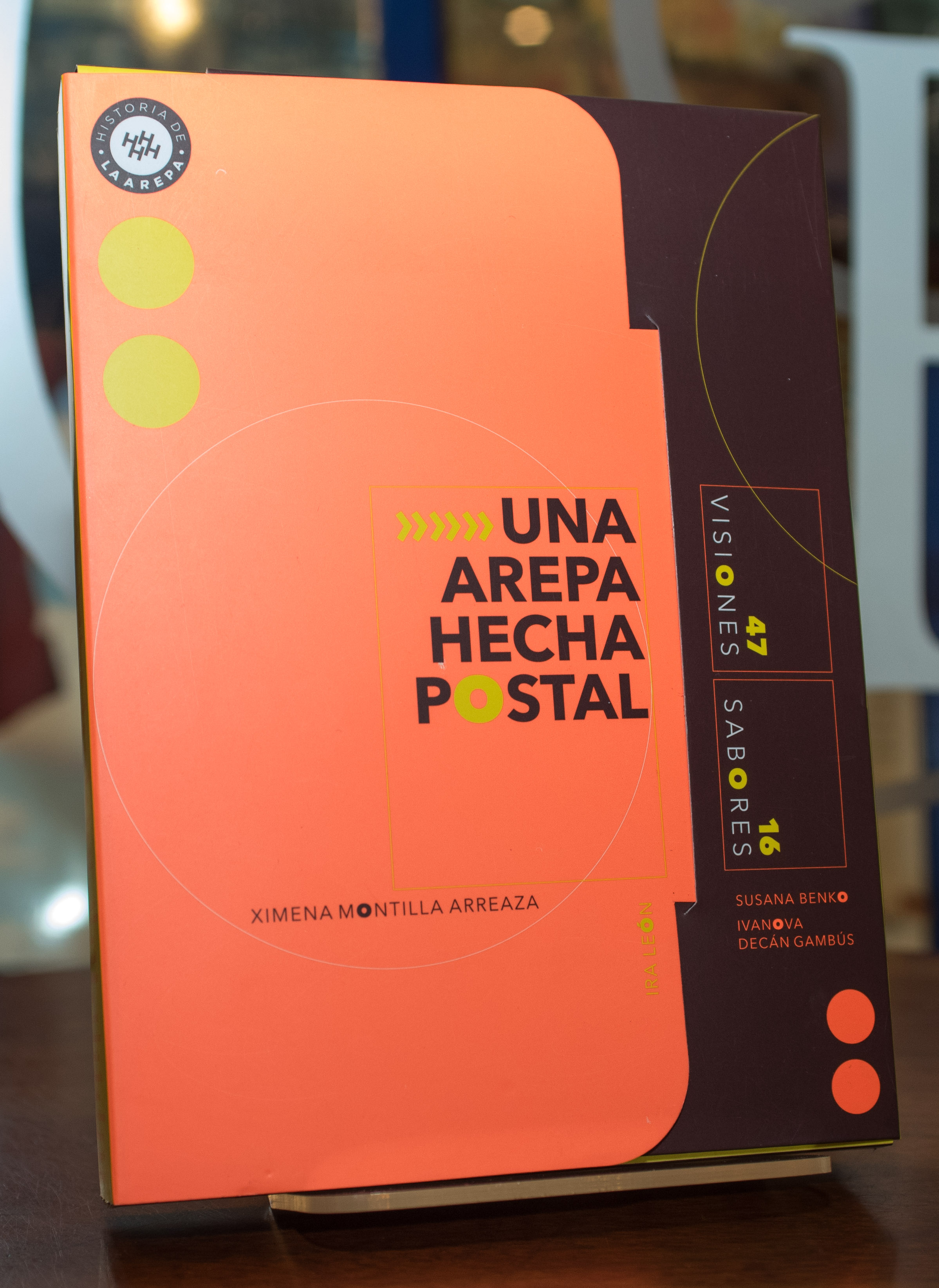 Una Arepa hecha postal